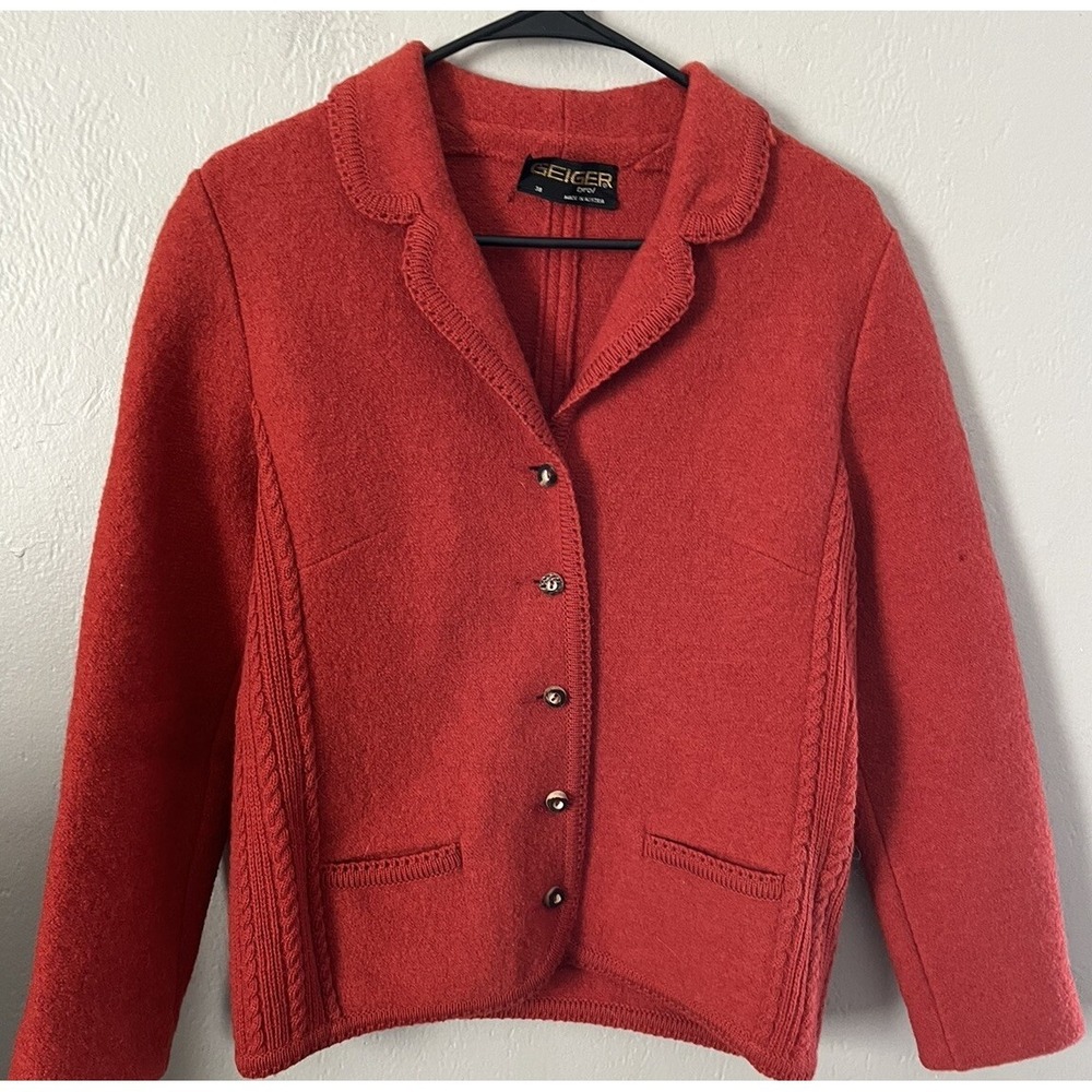 Geiger Tyrol Women's Wool Sweater  Jacket 38 Austria